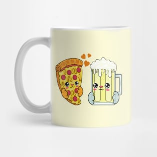 All i need is pizza and beer butter, Kawaii pizza and beer butter. Mug